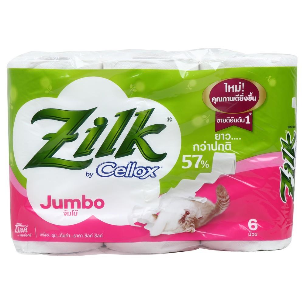 กระดาษชำระ ZILK JUMBO แพ็ค6