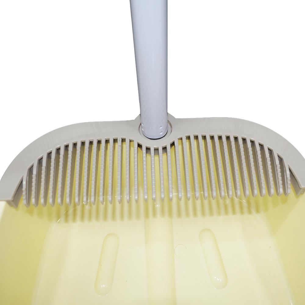 ชุดไม้กวาดพร้อมที่โกยผง ACCO YJ-1862 11 นิ้ว สีครีม