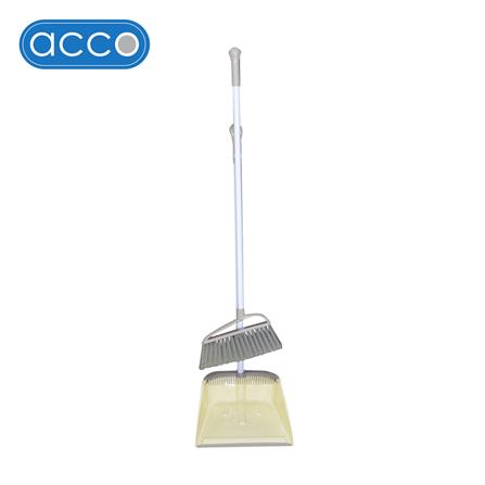 ชุดไม้กวาดพร้อมที่โกยผง ACCO YJ-1862 11 นิ้ว สีครีม_0