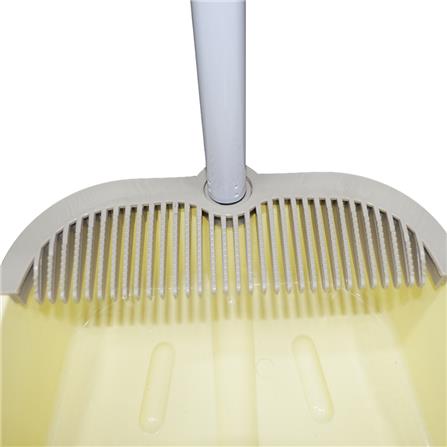 ชุดไม้กวาดพร้อมที่โกยผง ACCO YJ-1862 11 นิ้ว สีครีม_3