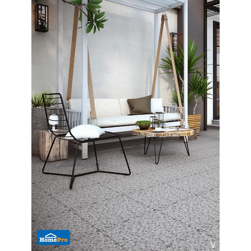 กระเบื้องพื้นพอร์ซเลน  16x16 นิ้ว COTTO ฮัมเบิ้ล ร็อค เทา PM 0.96 ตร.ม.