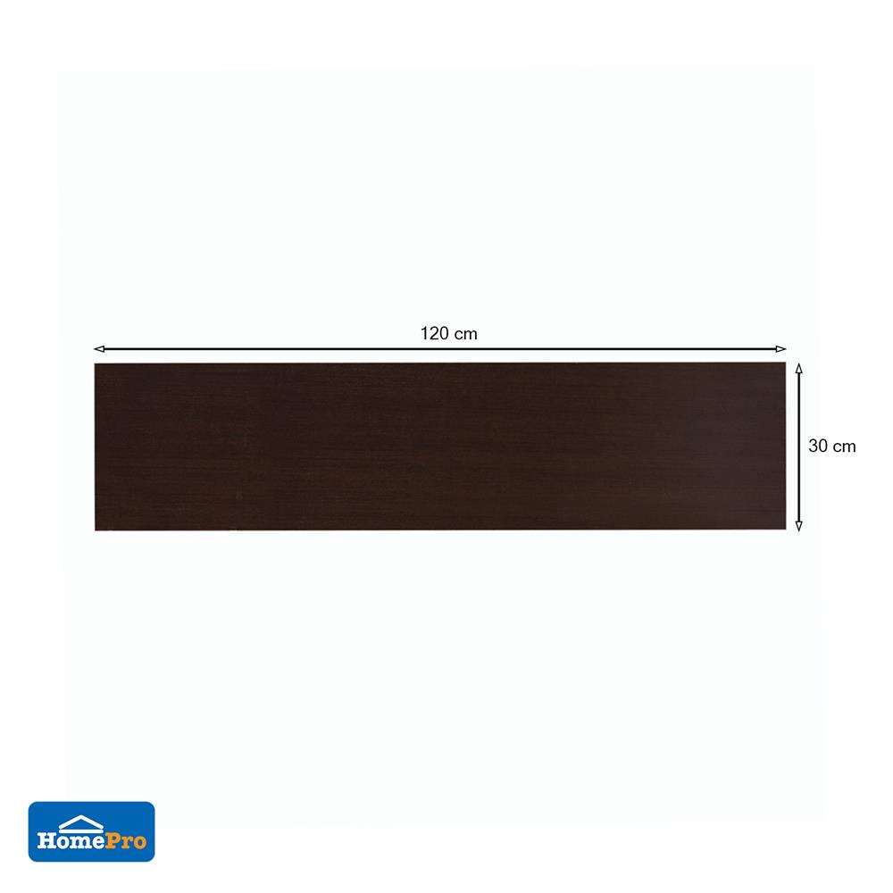 แผ่นชั้นไม้เมลามีน STACKO 120x30x1.6 ซม. สีเวงเก้