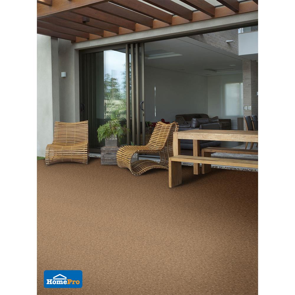 กระเบื้องพื้นพอร์ซเลน  16x16 นิ้ว COTTO ฮัมเบิ้ล ร็อค น้ำตาล PM