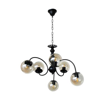 ไฟช่อ EVL HL-0010/6 สีดำ 6 หัว_0