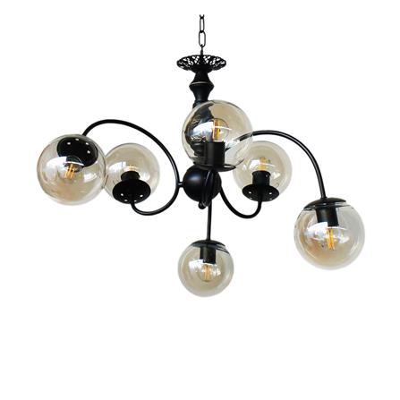 ไฟช่อ EVL HL-0010/6 สีดำ 6 หัว_1