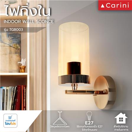 ไฟกิ่งภายใน CARINI TGB003 สีขาวใส/ทอง 1 หัว_4