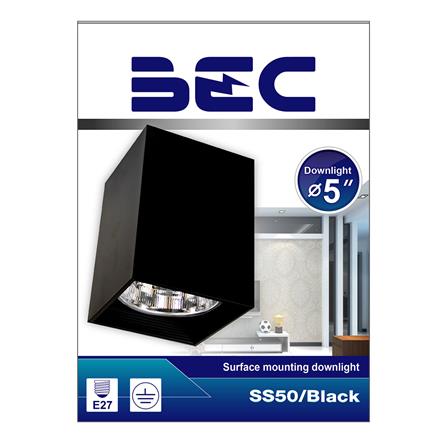 ดาวน์ไลท์ SS50/BLACK BEC โลหะ 6