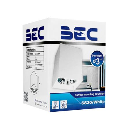 ดาวน์ไลท์ BEC SS30/WHITE เหล็ก 3