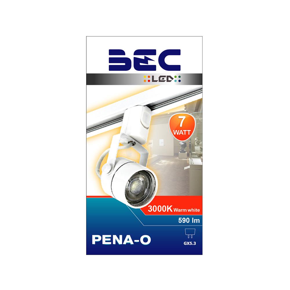 แทรคไลท์ LED BEC PENA-O 7 วัตต์ WARM WHITE สีขาว