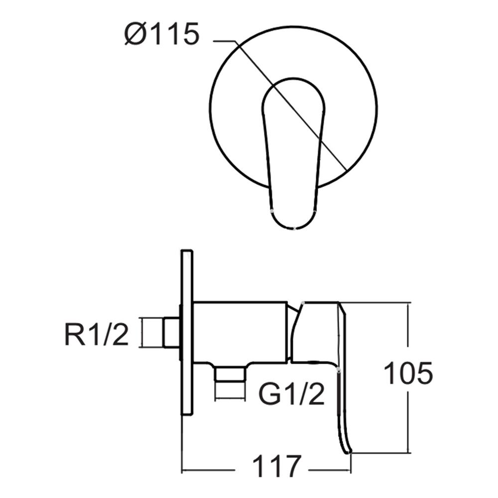 ฝักบัวสายอ่อนพร้อมวาล์ว AMERICAN STANDARD A-0726-10-A