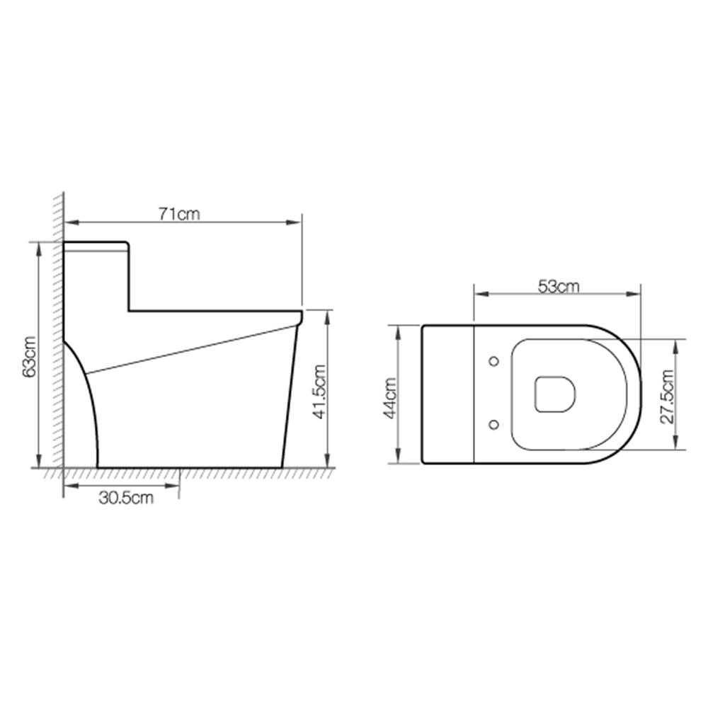 สุขภัณฑ์ 1 ชิ้น MOYA 329 3/6 ลิตร สีขาว