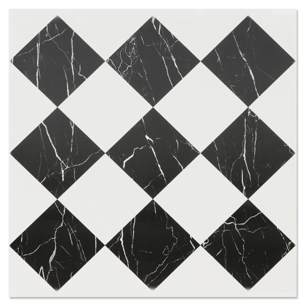 กระเบื้องพื้น 16x16 นิ้ว TARA เวโรน่า แบล็ค ไวท์ 0.96 ตร.ม.