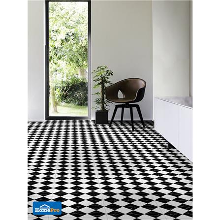 กระเบื้องพื้น 16x16 นิ้ว TARA เวโรน่า แบล็ค ไวท์ 0.96 ตร.ม._1