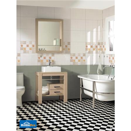 กระเบื้องพื้น 16x16 นิ้ว TARA เวโรน่า แบล็ค ไวท์ 0.96 ตร.ม._3