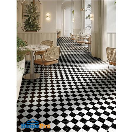 กระเบื้องพื้น 16x16 นิ้ว TARA เวโรน่า แบล็ค ไวท์ 0.96 ตร.ม._4