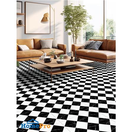 กระเบื้องพื้น 16x16 นิ้ว TARA เวโรน่า แบล็ค ไวท์ 0.96 ตร.ม._5