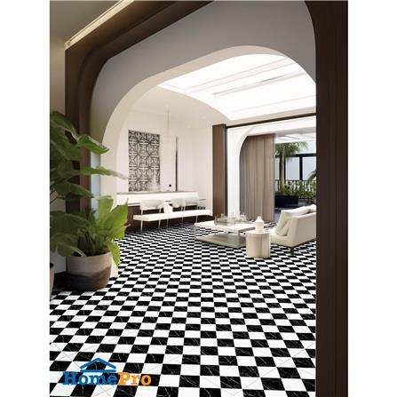 กระเบื้องพื้น 16x16 นิ้ว TARA เวโรน่า แบล็ค ไวท์ 0.96 ตร.ม._6