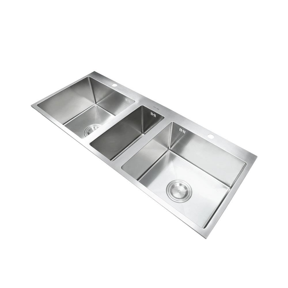 ซิงค์ฝังสแควร์ 2.5หลุม LUCKY FLAME EUS-1253 สเตนเลส