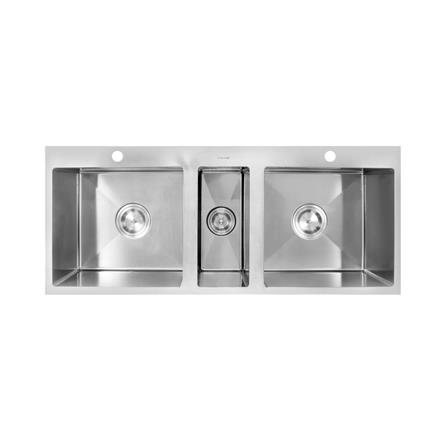 ซิงค์ฝังสแควร์ 2.5หลุม LUCKY FLAME EUS-1253 สเตนเลส