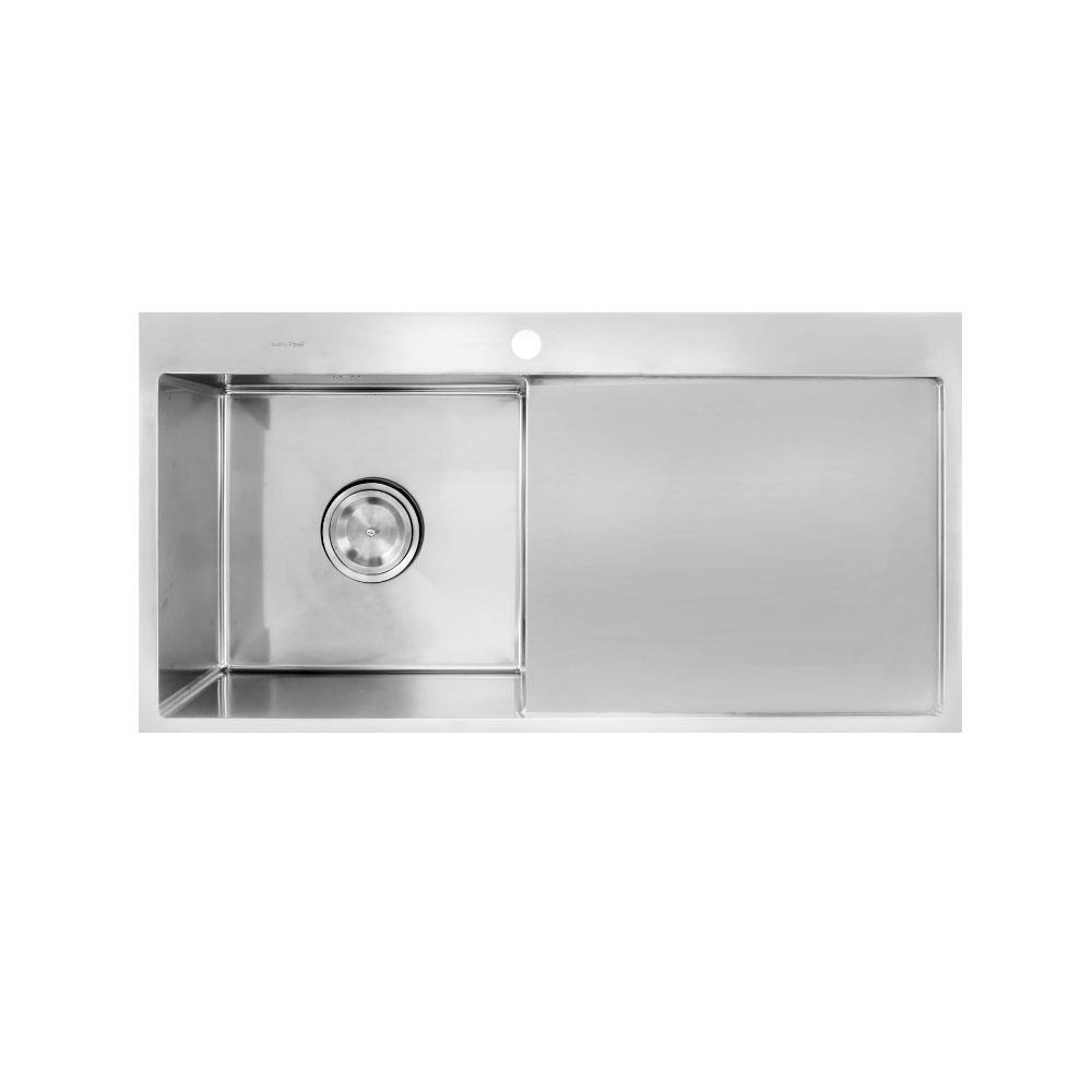 ซิงค์ฝังสแควร์ 1หลุม 1ที่พัก LUCKY FLAME EUS-1051 สเตนเลส