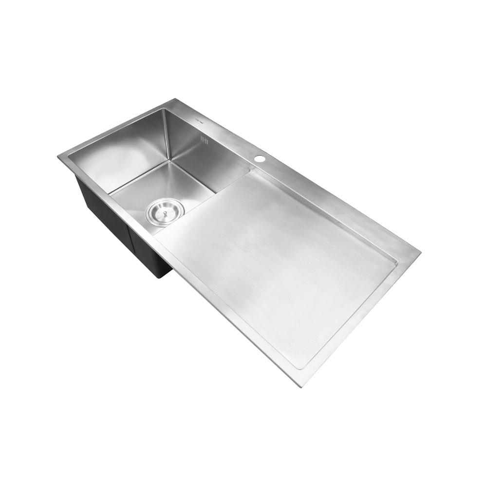 ซิงค์ฝังสแควร์ 1หลุม 1ที่พัก LUCKY FLAME EUS-1051 สเตนเลส