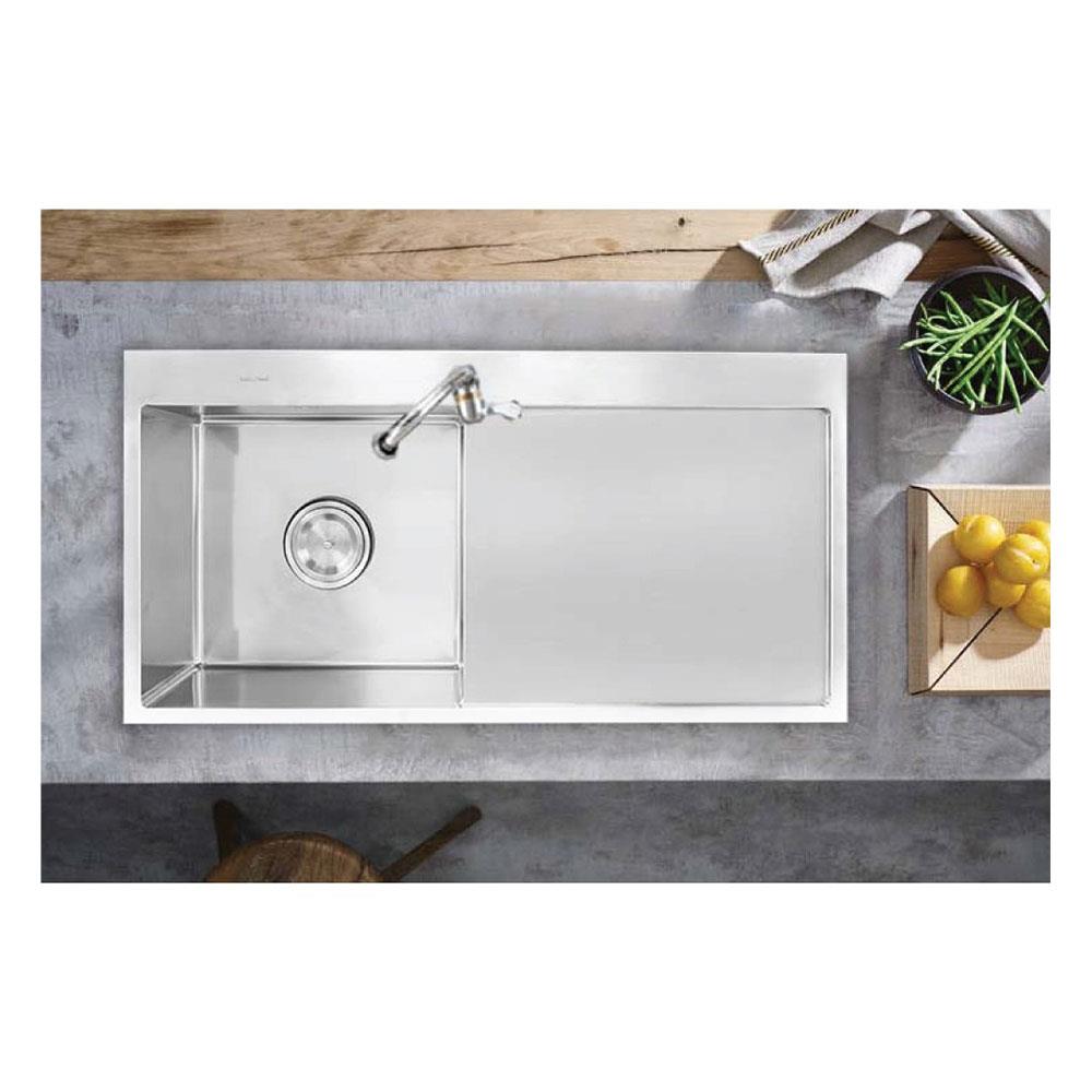 ซิงค์ฝังสแควร์ 1หลุม 1ที่พัก LUCKY FLAME EUS-1051 สเตนเลส