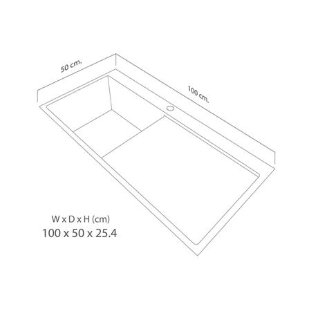 ซิงค์ฝังสแควร์ 1หลุม 1ที่พัก LUCKY FLAME EUS-1051 สเตนเลส_3