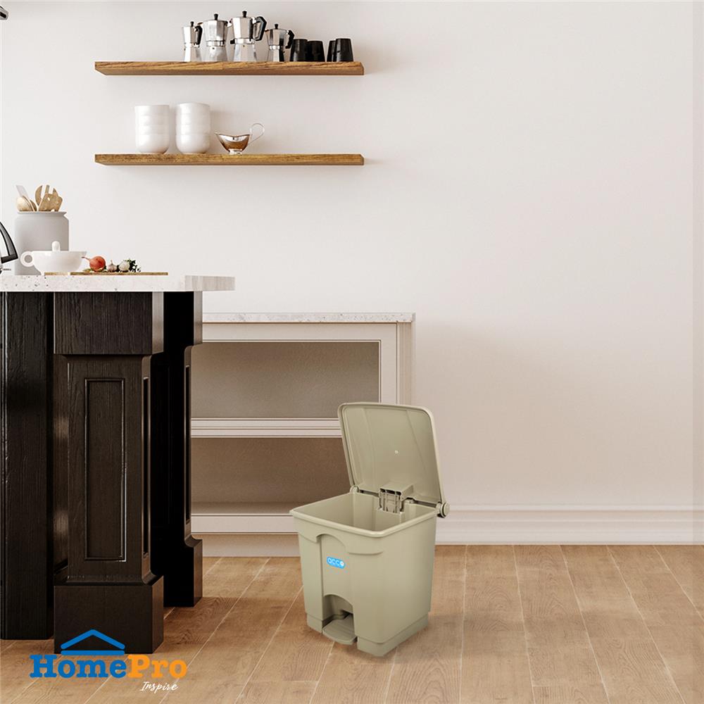 SQUARE DUSTBIN PEDAL ACCO V018051 30L GREY