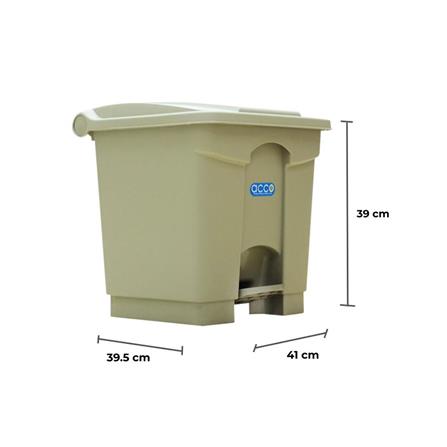 SQUARE DUSTBIN PEDAL ACCO V018051 30L GREY_7