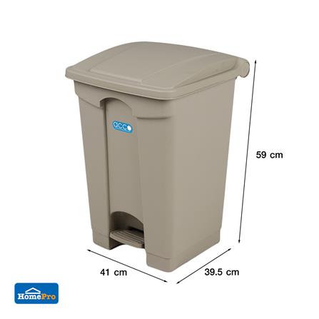 ถังขยะเหยียบเหลี่ยม ACCO V018051 ขนาด 45L สีเทา_9
