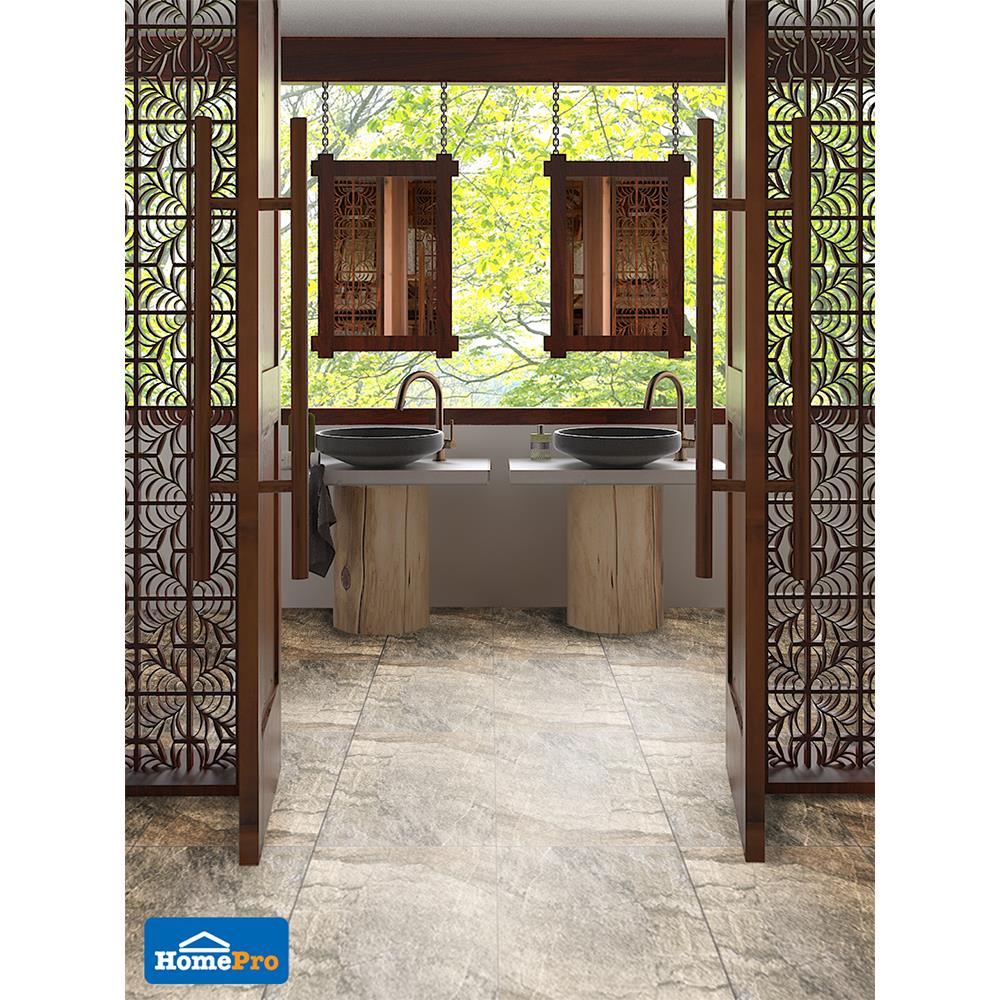 กระเบื้องพื้นพอร์ซเลน  16x16 นิ้ว COTTO โมลก้า เทา ExC PM