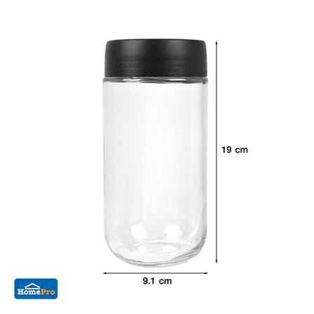 ขวดโหลแก้วฝาเกลียว MAGNIFF 0.8 ลิตร สีดำ_6