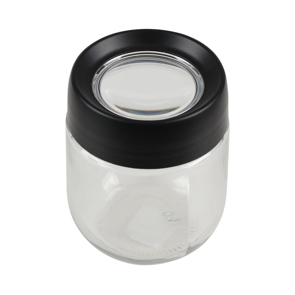 ขวดโหลแก้วฝาเกลียว MAGNIFF 0.35 ลิตร สีดำ