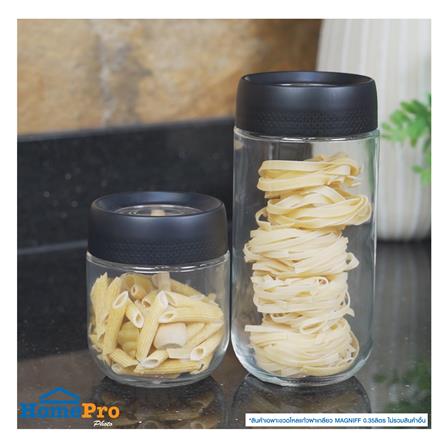 ขวดโหลแก้วฝาเกลียว MAGNIFF 0.35 ลิตร สีดำ_4