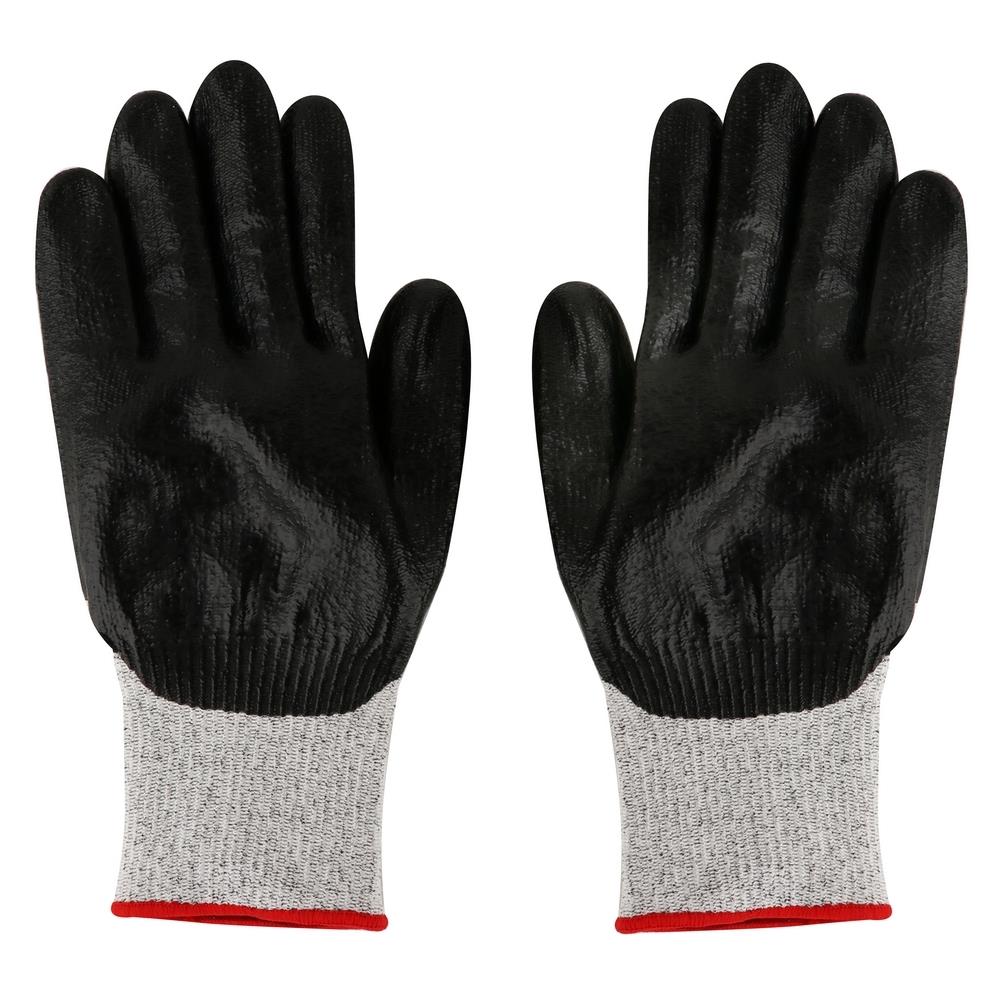 ถุงมือกันบาดเคลือบไนไตร FITT 7 นิ้ว สีดำ