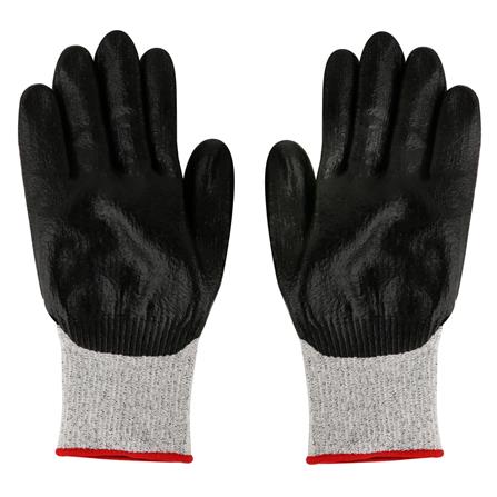 ถุงมือกันบาดเคลือบไนไตร FITT 7 นิ้ว สีดำ_1