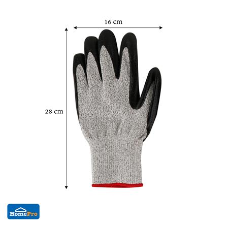 ถุงมือกันบาดเคลือบไนไตร FITT 7 นิ้ว สีดำ_6