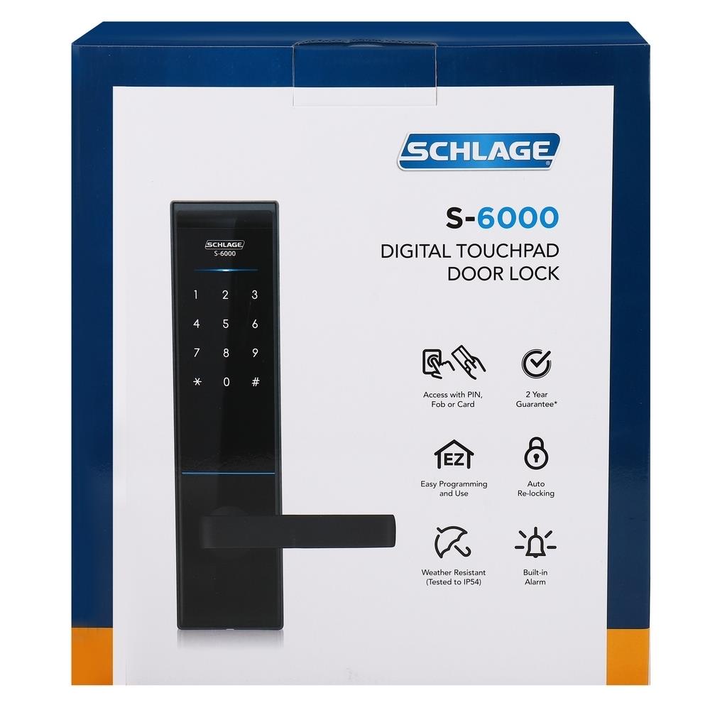 กลอนดิจิตอล SCHLAGE S-6000 สีดำ