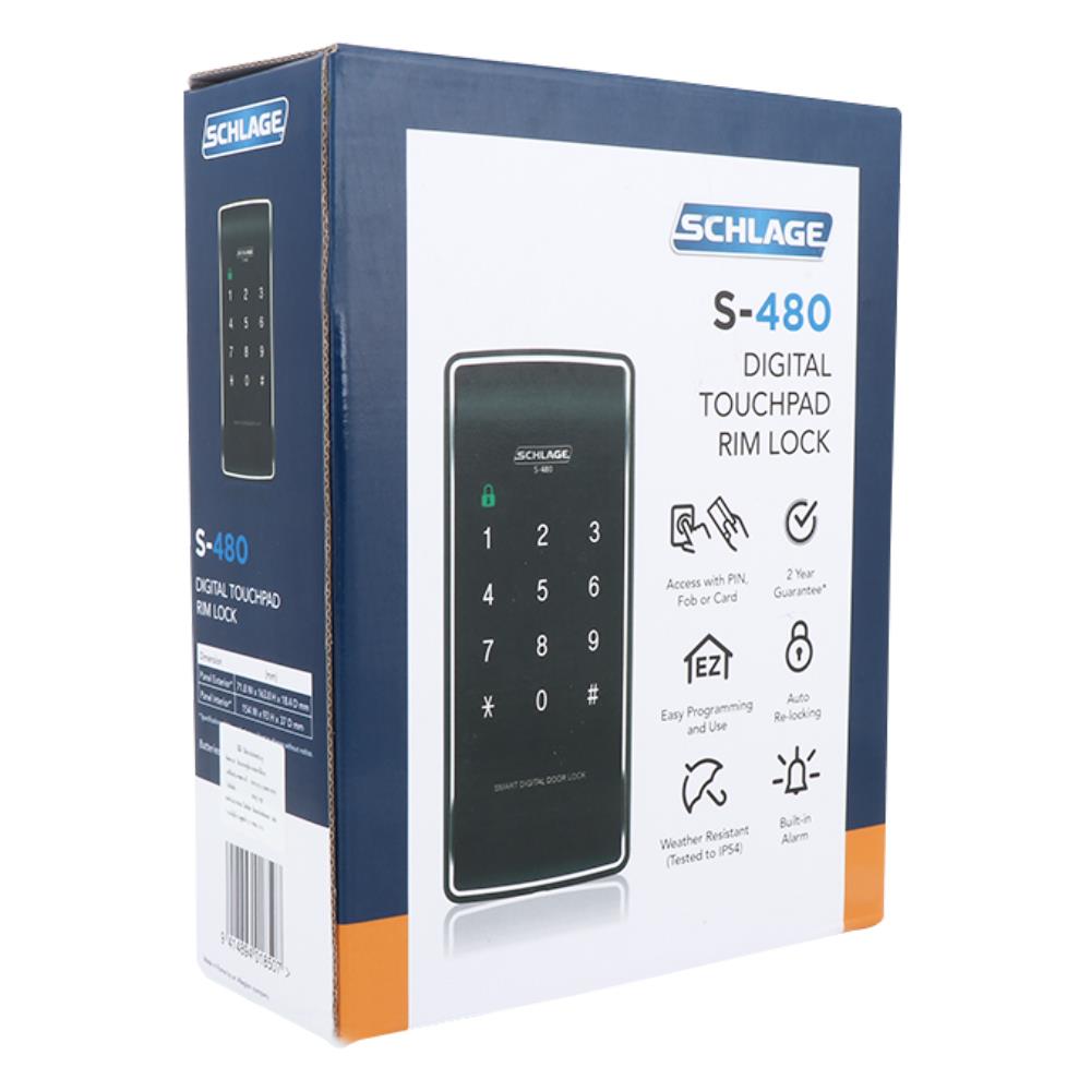 กลอนดิจิตอล SCHLAGE S-480 สีดำ