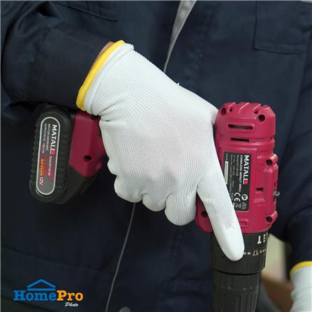 ถุงมือเคลือบ PU FITT LJ 17136 7 นิ้ว สีขาว_4