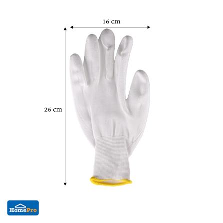 ถุงมือเคลือบ PU FITT LJ 17136 7 นิ้ว สีขาว_5