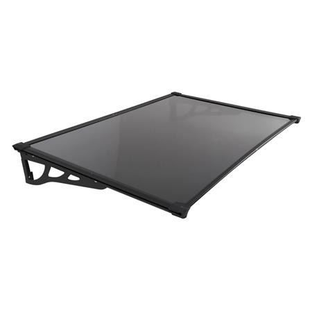 กันสาดโพลีคาร์บอเนต ขาอะลูมิเนียม SUNSHIELD MAX-SERIES 100x150 ซม. หนา 3 มม. สีเทาอ่อน_1