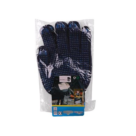 ถุงมือทอเสริมจุด PVC FITT LJ 17103 7 นิ้ว สีน้ำเงิน_4