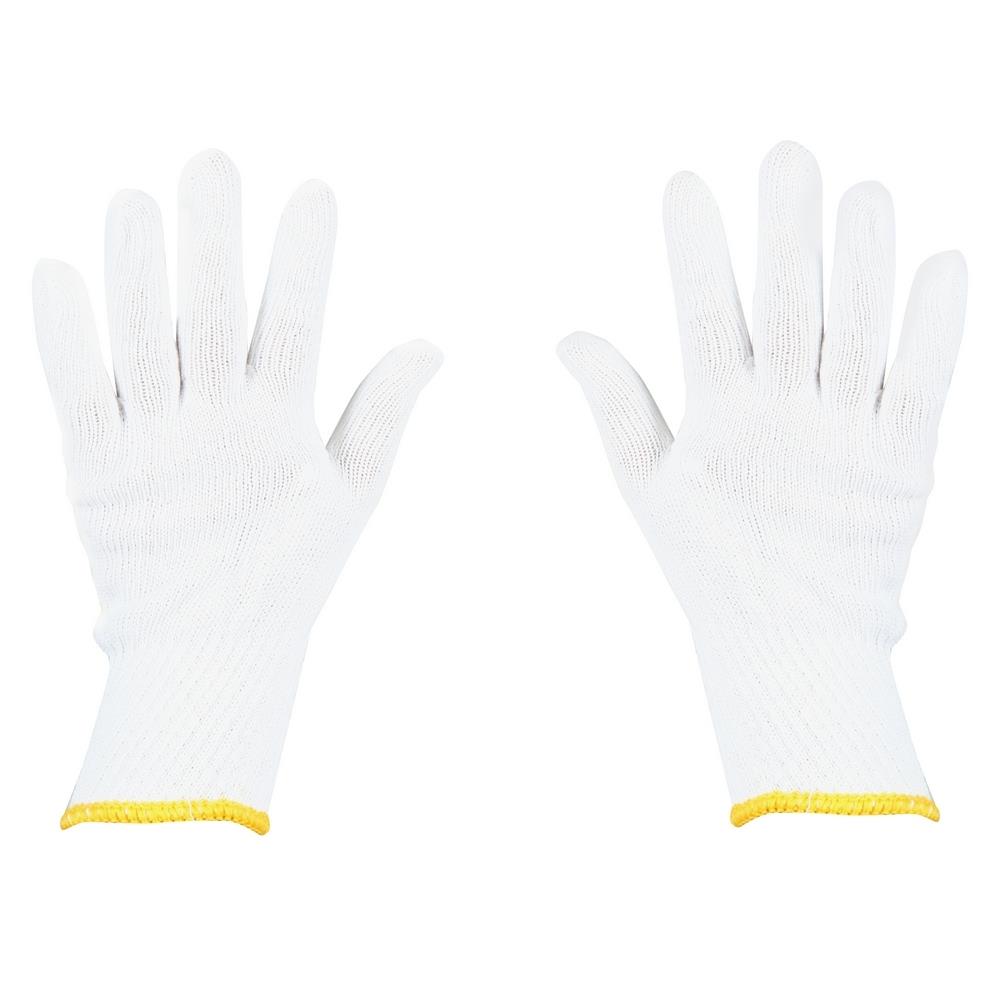 ถุงมือทอเสริมจุดPVC FITT 7 นิ้ว สีขาว_1