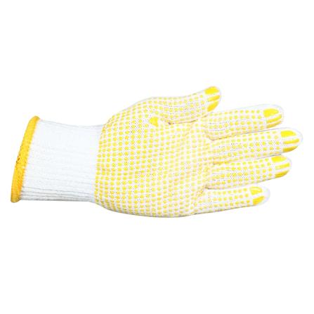 ถุงมือทอเสริมจุดPVC FITT 7 นิ้ว สีขาว_2