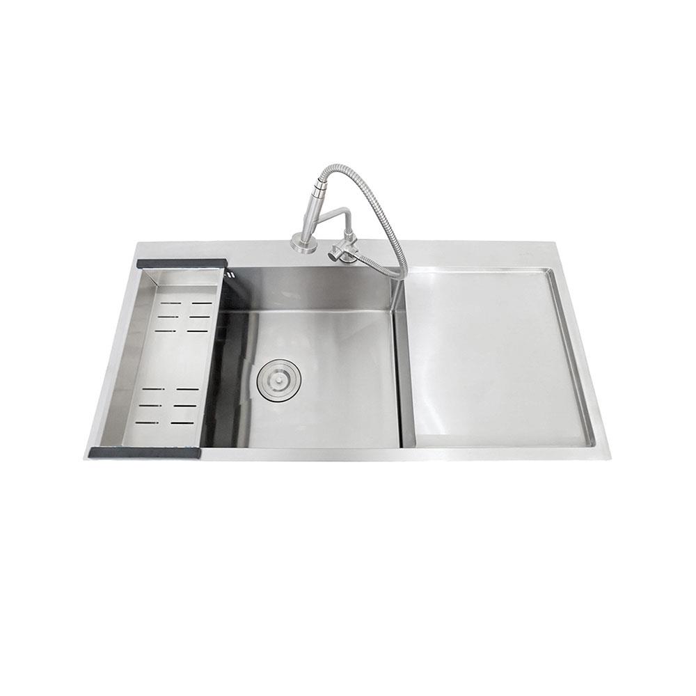 ซิงค์ฝังสแควร์ 1หลุม 1ที่พัก AXIA TRITON 10050 สเตนเลส