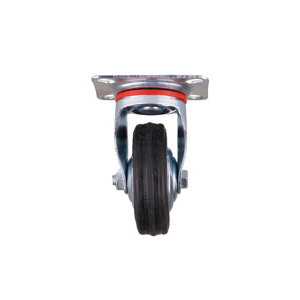 ลูกล้อยาง FITT 036075 แป้นหมุน ไม่มีเบรก 3 นิ้ว สีดำ