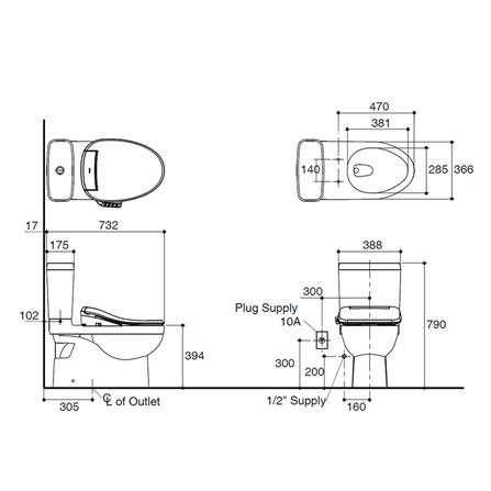 สุขภัณฑ์ 2 ชิ้น KOHLER K-30312X-0 3/4.8L สีขาว_1