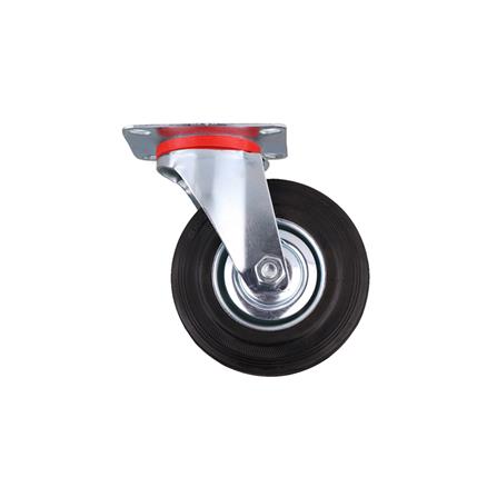 ลูกล้อยาง FITT 036125 แป้นหมุน ไม่มีเบรก 5 นิ้ว สีดำ