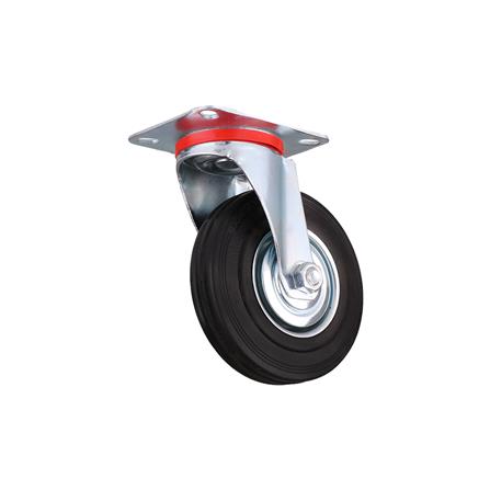 ลูกล้อยาง FITT 036125 แป้นหมุน ไม่มีเบรก 5 นิ้ว สีดำ_1